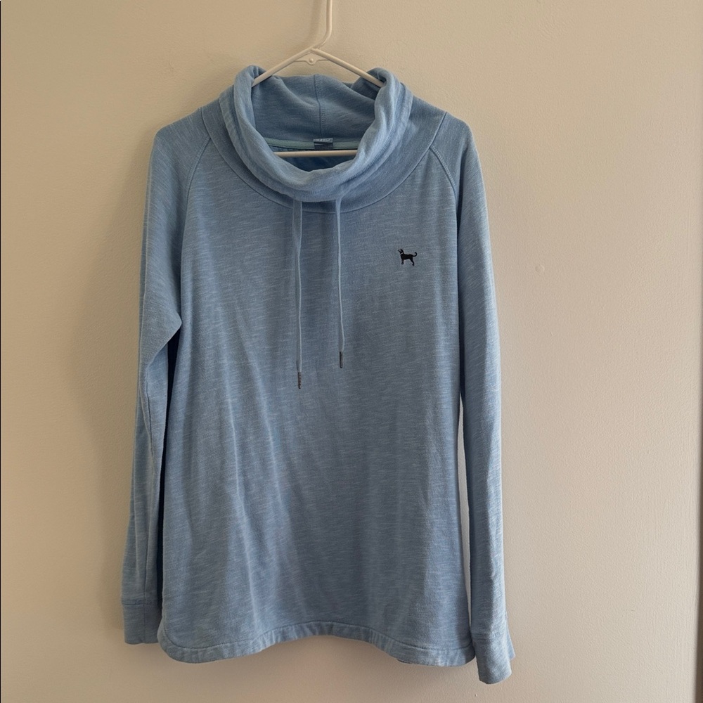 The Black Dog Light Blue Cowl Neck Sweater
